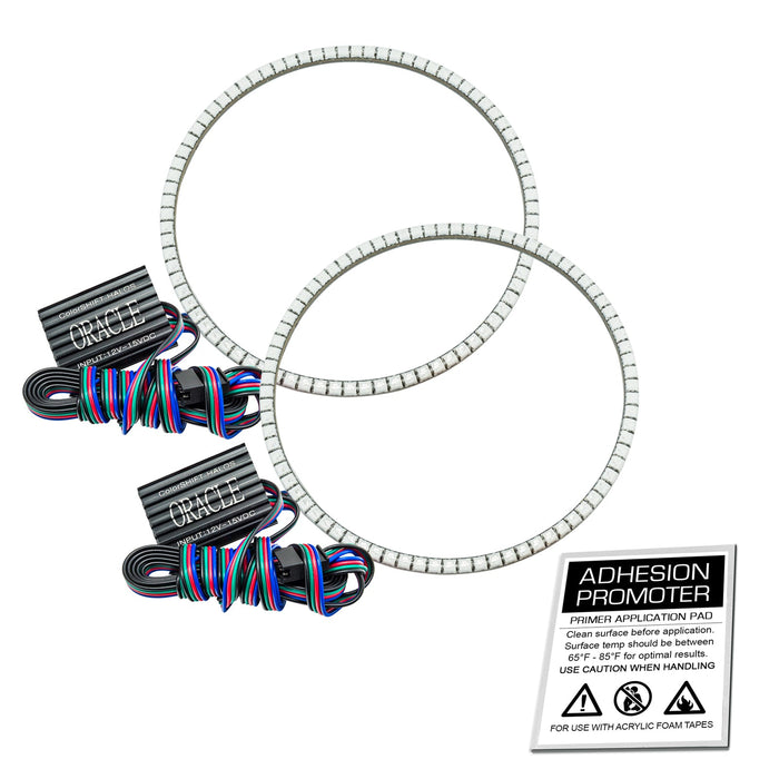 2007-2017 Jeep Wrangler JK LED Surface Mount Headlight Halo Kit - ColorSHIFT Halos
