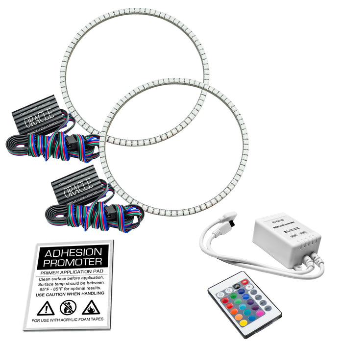 2007-2017 Jeep Wrangler JK LED Surface Mount Headlight Halo Kit with Simple Controller.