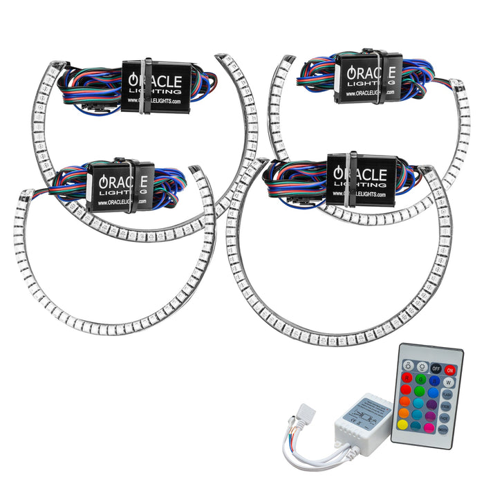 2015-2023 Dodge Challenger LED Surface Mount Headlight Halo Kit with Simple Controller.