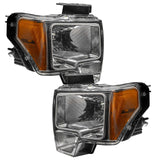 2009-2014 Ford F-150 Pre-Assembled Halo Headlights - Non HID - Chrome Housing