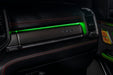 TRX interior dashboard with green LED lighting