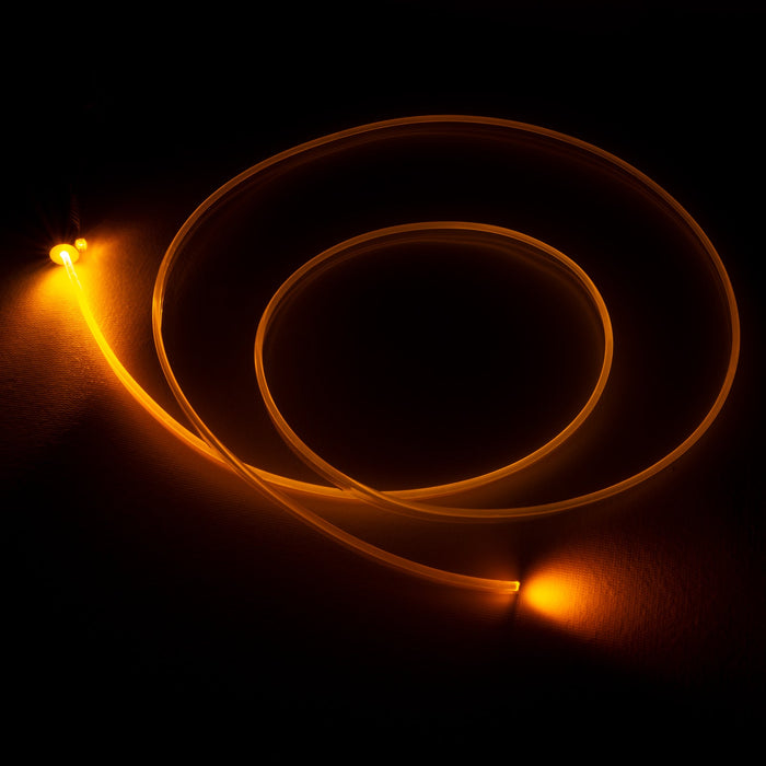 Amber Fiber Optic Cable