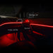 Dynamic ColorSHIFT 18-Piece Universal LED Interior Kit - Bluetooth Multi-Zone Lighting with red LED highlights in a car.