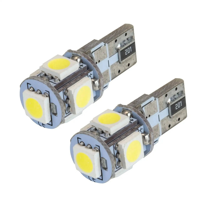 T10 5 LED 3 Chip SMD Bulbs (Pair)