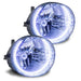 Toyota 4-Runner fog lights with white halo rings.