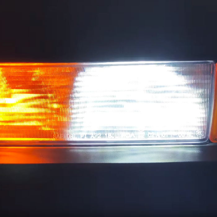 Close-up of jeep fender DRL