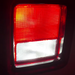 Close-up of a tail light with ORACLE Turn Signal Bulb