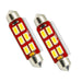 44MM 6 LED 3-Chip Festoon Bulbs (Pair)
