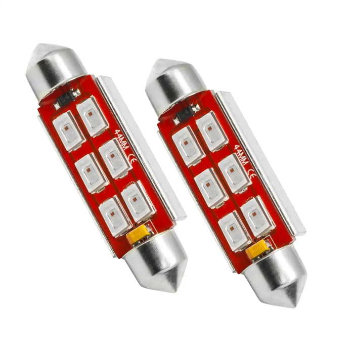 44MM 6 LED 3-Chip Festoon Bulbs (Pair)