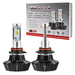 4,000+ Lm LED headlight bulbs with packaging in background