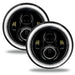 7" High Powered LED Headlights with white LED halo rings.