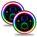 7" High Powered LED Headlights with ColorSHIFT LED halo rings.