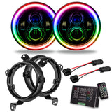 Jeep Wrangler JL/Gladiator JT 7" High Powered LED Headlights (Pair) with 2.0 Controller.