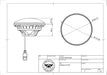 Diagram of Switchback LED Halo Headlights with measurements.