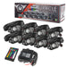 8 Piece Bluetooth and RF LED Rock Light Kit.