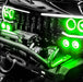 Vector™ Series Grill LED Halo Kit with green halos.