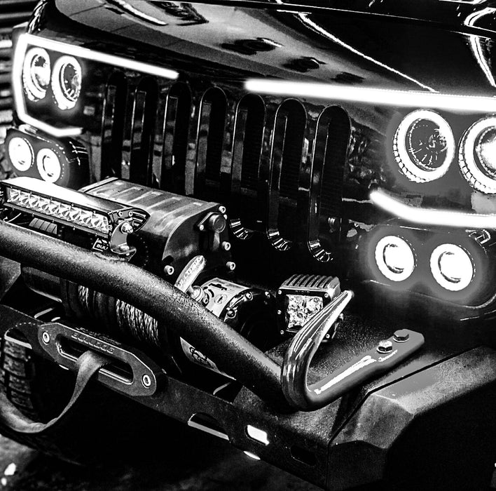 Vector™ Series Grill LED Halo Kit with white halos.