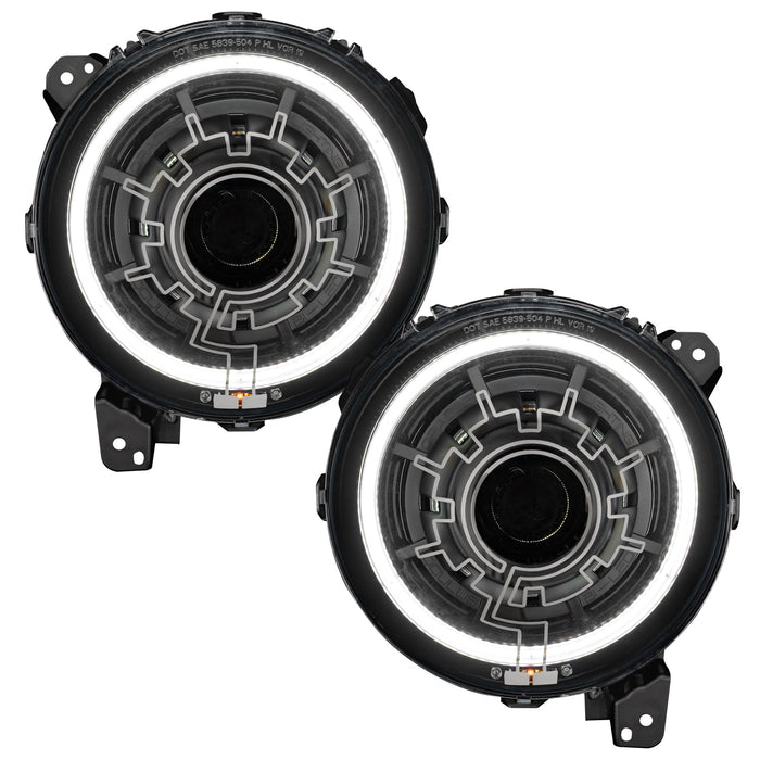 Oculus Headlights with Heated Lens and white halo ring