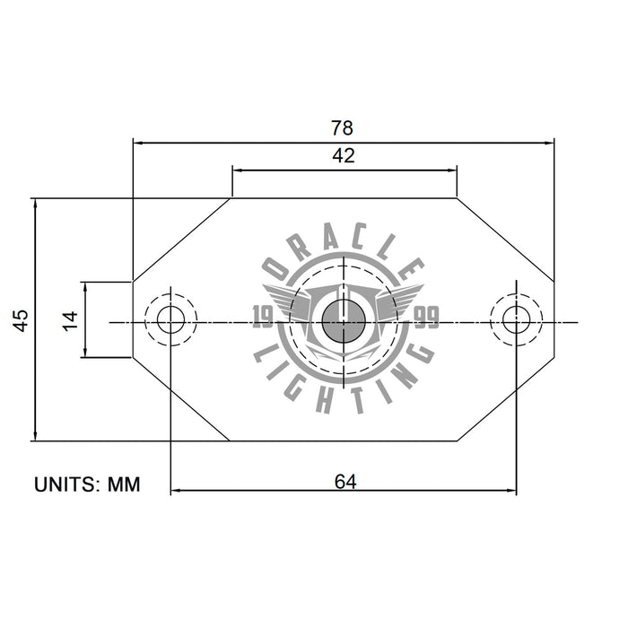 Magnet adapter diagram with measurements.