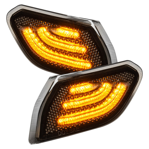 Front view of "Smoked Lens" LED Front Sidemarkers.