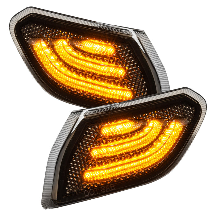 Front view of "Smoked Lens" LED Front Sidemarkers.
