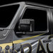 Close-up of a Jeep Wrangler JL equipped with LED Off-Road Side Mirrors.
