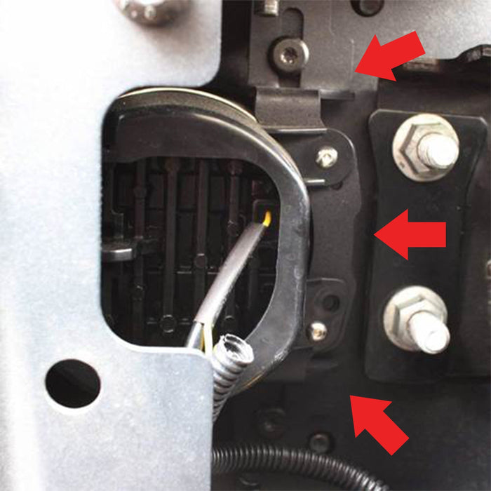 Close-up of fog light housing