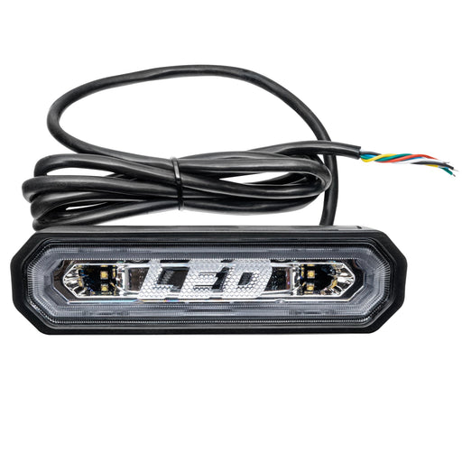 Front view of UTV Multifunction LED Chase Light/ Tail Light- Bar Clamp Mount