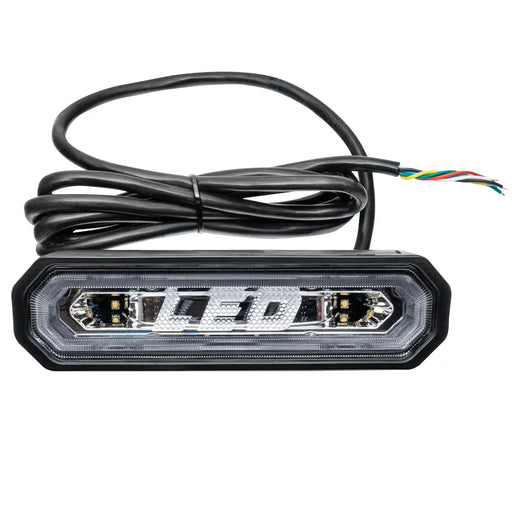 Front view of UTV Multifunction LED Chase Light/ Tail Light- Bar Clamp Mount
