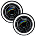 Oculus™ 7" Bi-LED Projector Headlights for Jeep Wrangler JK with white halos.