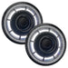 7" Oculus Headlights with white LED inner halo ring.