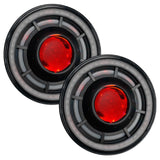 7" Oculus Headlights with red demon eye projector.