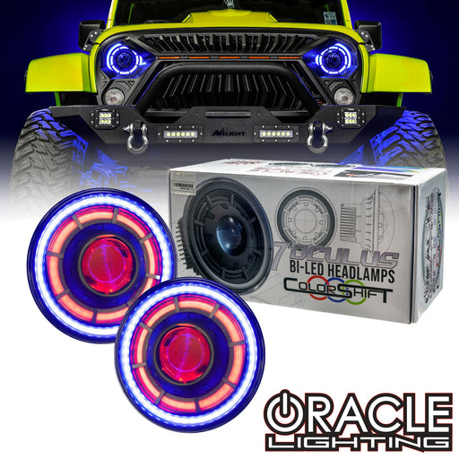 7" ColorSHIFT Bi-LED Projector Headlights for Jeep Wrangler JK