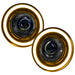 7" Oculus Switchback Headlights with amber halo ring.