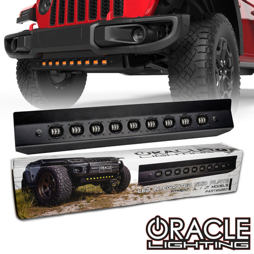 Skid Plate with Integrated LED Emitters for Jeep Wrangler JL and Gladiator JT