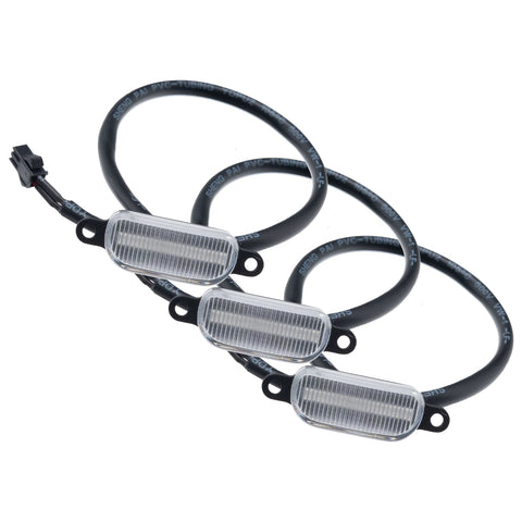 Front view of Universal Pre-Runner Style LED Grill Light Kit with clear lens.