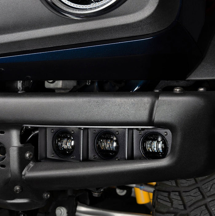ORACLE Lighting 2021-2025 Ford Bronco Triple LED Fog Light Kit for Steel Bumper