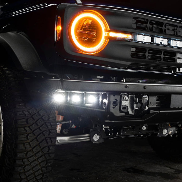 ORACLE Lighting 2021-2025 Ford Bronco Triple LED Fog Light Kit for Steel Bumper