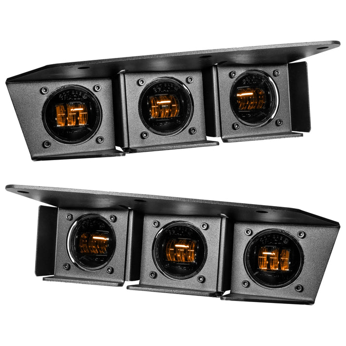 Front view of Ford Bronco Triple LED Fog Light Kit.