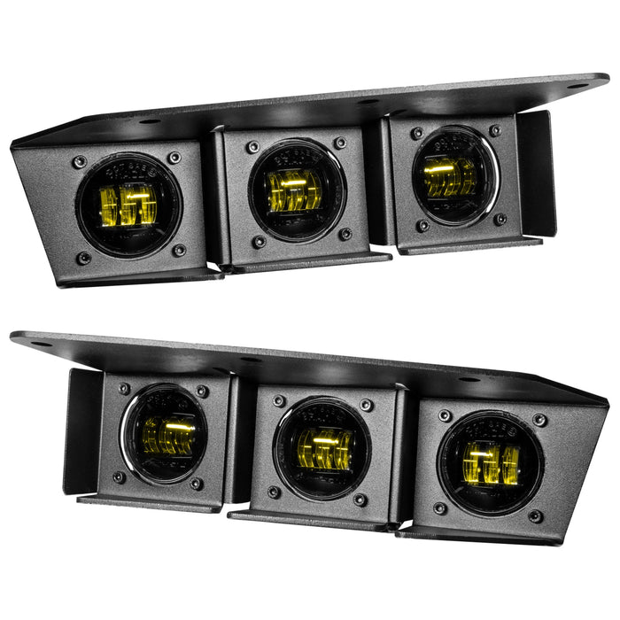 Front view of Ford Bronco Triple LED Fog Light Kit.
