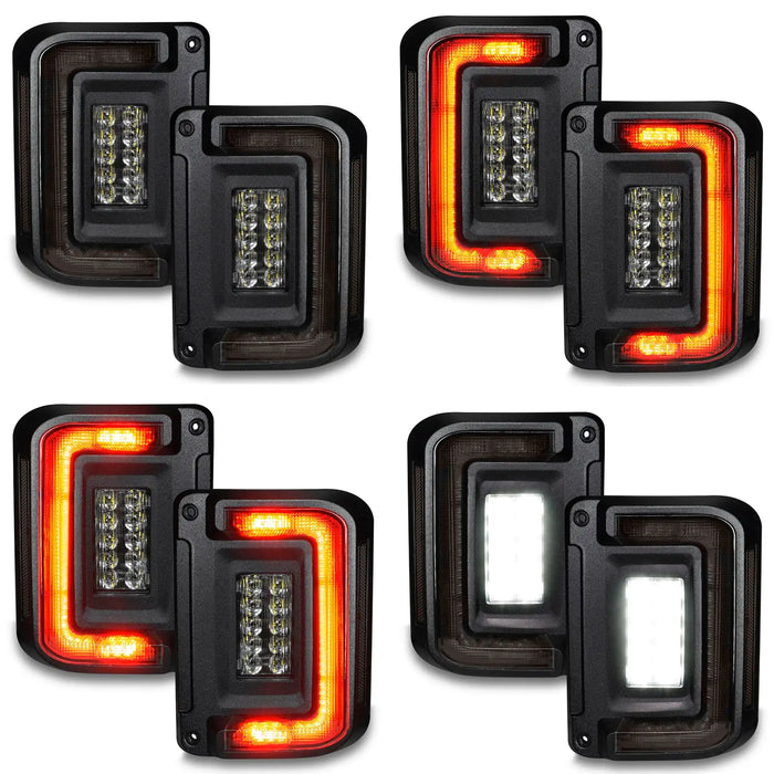 ORACLE Lighting Flush Mount LED Tail Lights for 2007-2017 Jeep Wrangler JK
