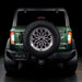 Rear view of Ford Bronco with Flush Style LED Tail Lights installed, and reverse lights on.