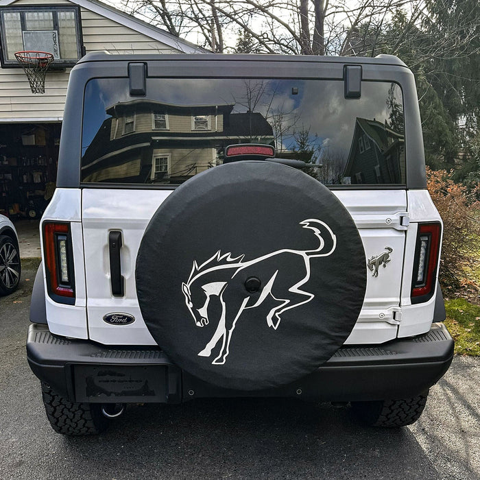 Rear view of a white Ford Bronco with Flush Style LED Tail Lights installed.