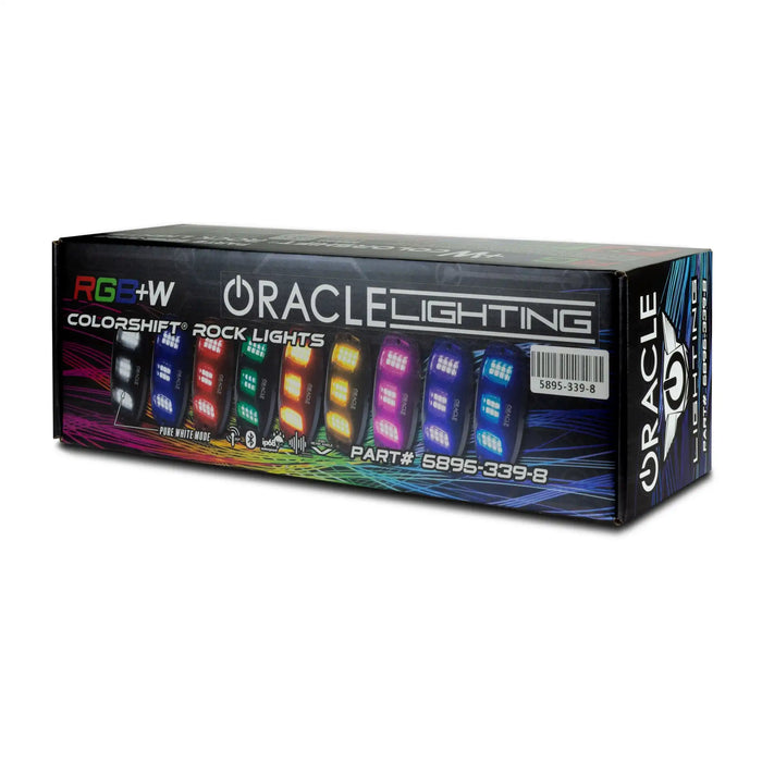 Packaging for ColorSHIFT RGB+W Underbody Wheel Well Rock Light Kit (8 Pcs)