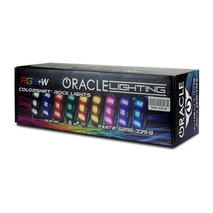 Packaging for ColorSHIFT RGB+W Underbody Wheel Well Rock Light Kit (8 Pcs)