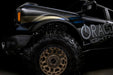 Low shot of fiber optic wheel liner kit installed with white LED lighting.