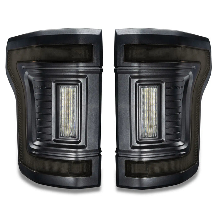 Front view of Tinted Flush Style LED Tail Lights for 2015-2020 Ford F-150