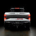 Rear view of a white Ford Raptor with Flush Style LED Tail Lights installed and brake lights on