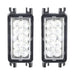 Front product view of Dual Function Amber/White Reverse LED Module for Jeep Wrangler JL Flush Tail Lights with white LEDs