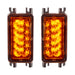 Front product view of Dual Function Amber/White Reverse LED Module for Jeep Wrangler JL Flush Tail Lights with amber LEDs